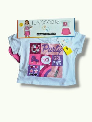 Conjunto de 2pzs, para Niña, FLAPDOODLES